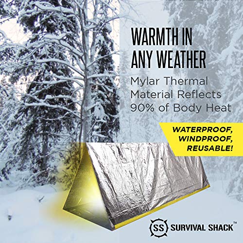 image for SharpSurvival Shack Emergency Survival Shelter Tent - 2 Person Mylar T