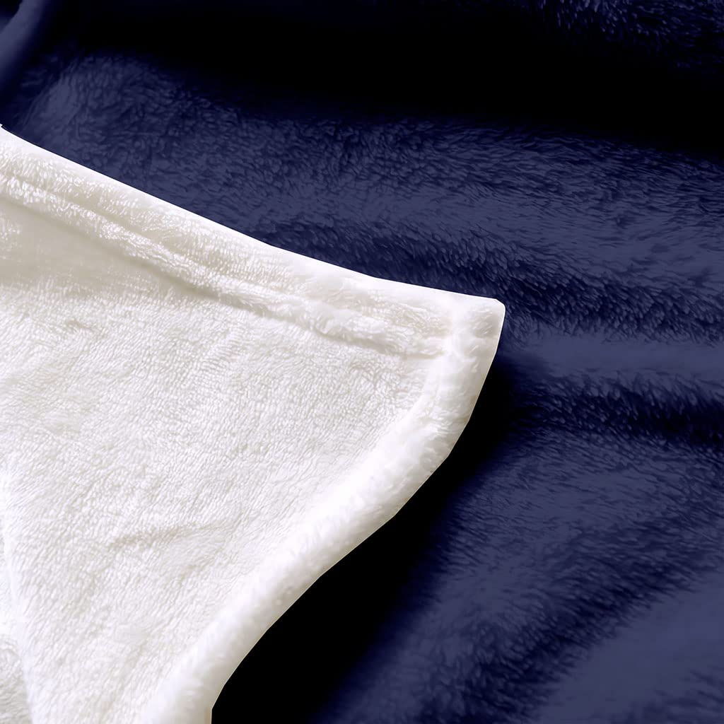 Mantas para Cama De Franela Invierno para Infantil Y Adulto 180X220Cm Manta Polar De Felpa De Microfibra Suave para Sofá, 3D Azul Puro De Moda Patrón, Cálida Y Transpirable