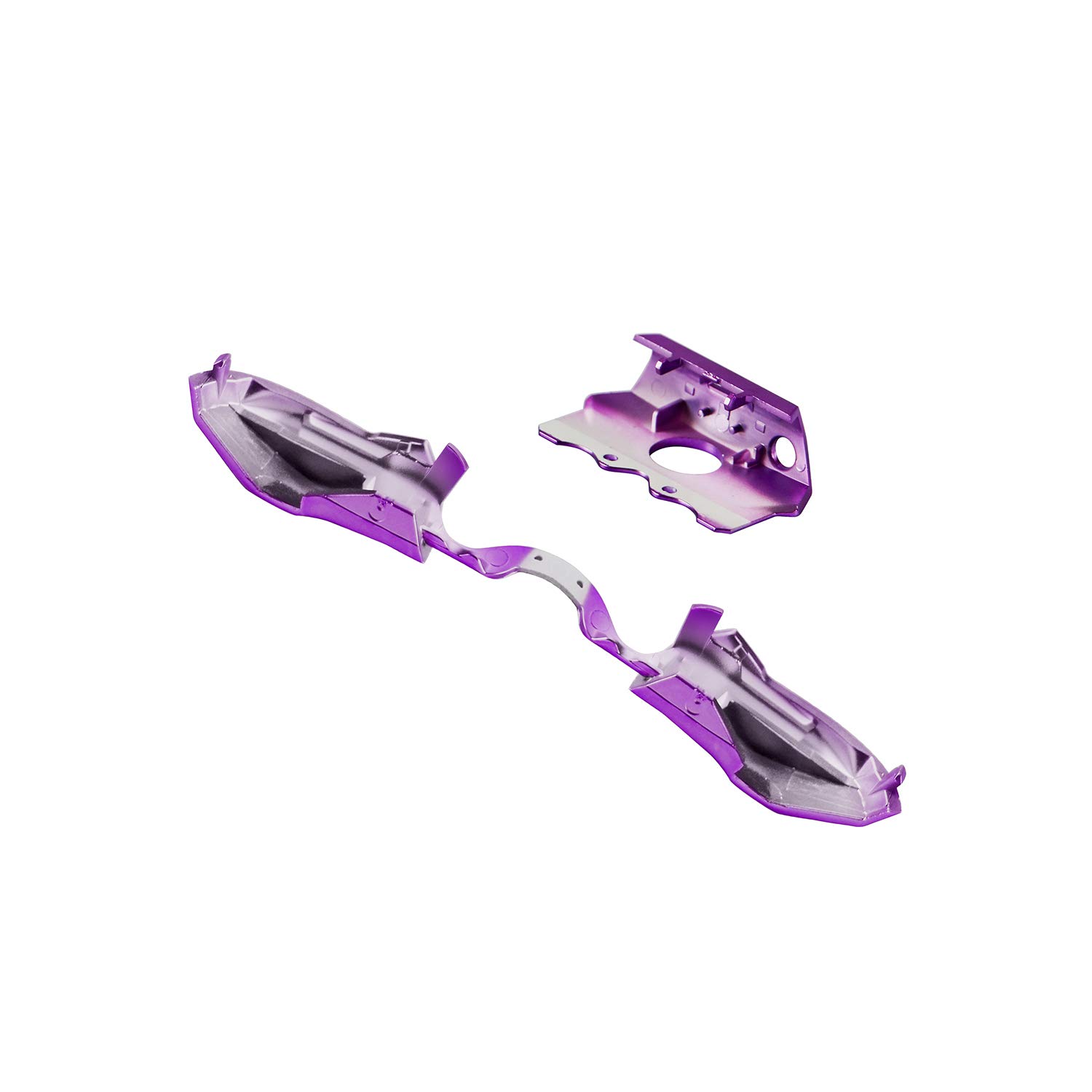 2PCS Chrome LB RB Bumper Trigger Buttons with Tools for Xbox One Elite Controller & Xbox One Controller with 3.5mm Jack (Purple)