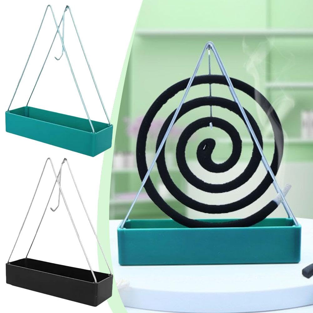 Porta bobina di zanzara,Supporto portatile in ferro per zanzare con manico,Appeso vassoio bobina portacenere Catcher,Bobina Insense Burner Materiale ignifugo Supporto di incenso,Supporto di incenso