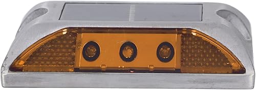 Miniatura 9 de Luz solar de perno prisionero de carretera de aleación de aluminio, resistente a la intemperie, inalámbrica, luz solar para cubierta (luz amarilla)