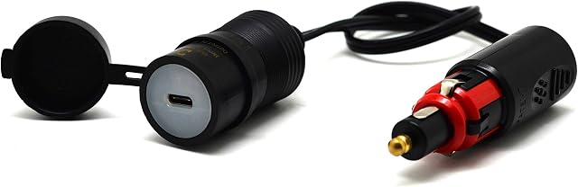 Wymienna ładowarka USB Cliff-Top Type-C - Hella(Din) i gniazda papierosowe (przedłużenie kabla)