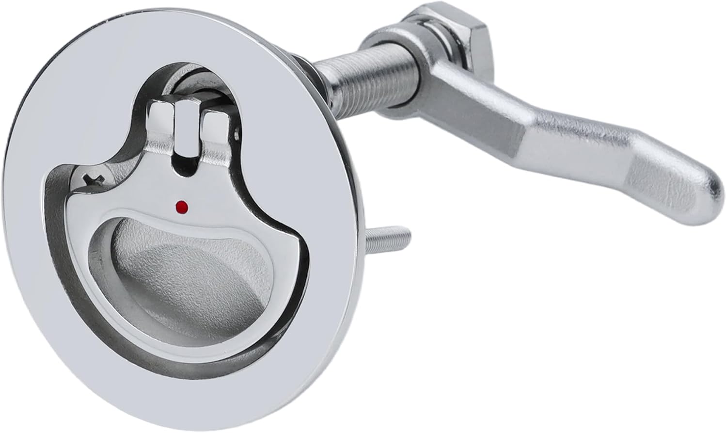 SHENGHUISS Boat Cam Latch,Flush Pull Handle,316 Stainless Steel Boat Hatch Latch with Back Plate for Yachts, Ships,RVs