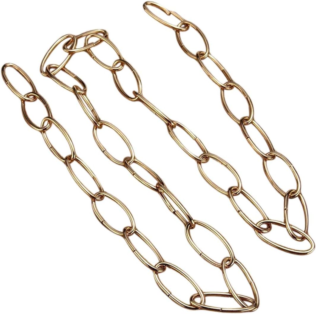 Heavy Duty Chain for Vintage Chandelier Hanging Lamp,Lighting Pendant, Mirror or Picture Suspension Chain in Bright Nickel Finish 1M (Gold, 1 Packs)
