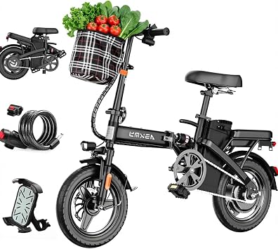 14" Foldable Ebike, 48V 750W Peak Motor Ebike, for Adults and Teens