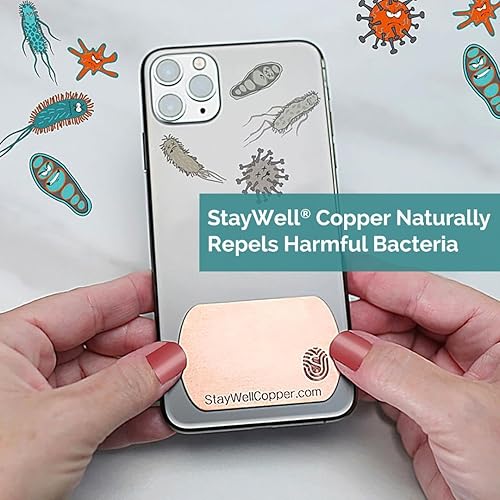 Miniatura 3 de StayWell Parche de placa de cobre puro para teléfono, insignia, tableta o placa de teléfono celular, accesorios para teléfonos celulares para salud