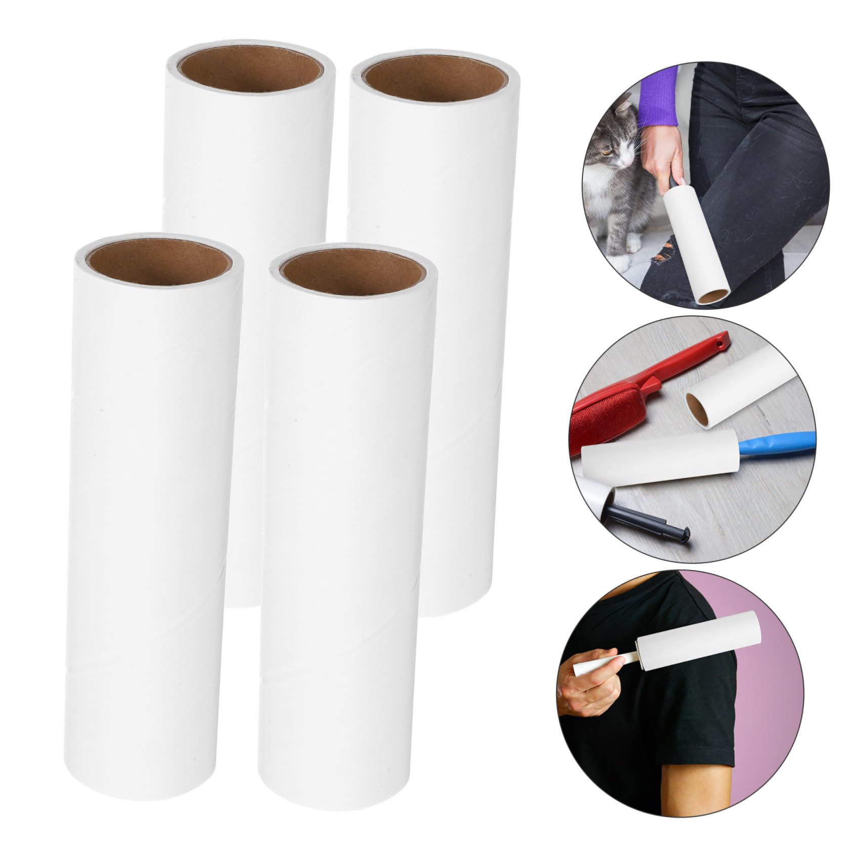 Ersatz für Fusselrolle 10 Rollen Papier, 50 Blatt Je Rolle, Weiß