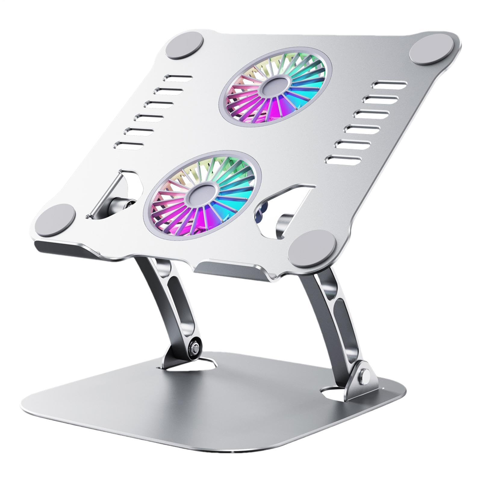 Base De Refrigeración Para Portátil – Metallo 15.6-17 Pulgadas | Soporte Elevador ómico Plegable Altura Aadjustable Ventiladores Externos | Durrable Smmooth Enfriador Trabajo Negocios