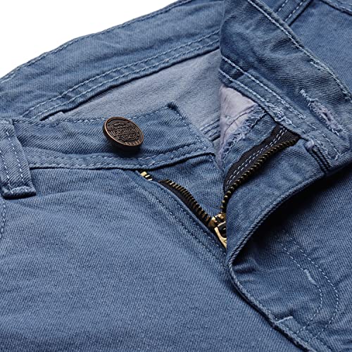 Image of PARIS HAMILTON Womens /Girls High Waist Straight fit Stretchable Denim Jeans Relaxed Fit