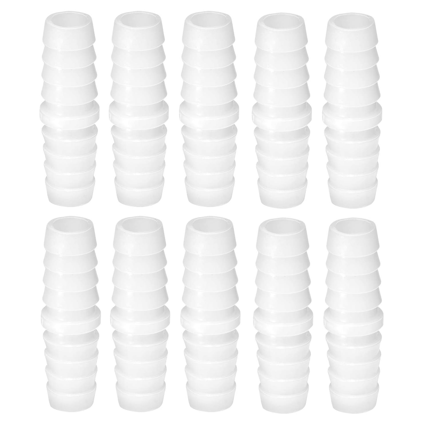 10Packs Plastic Hose Barb Fitting,10mm x 10mm Barbed Splicer Mender Joint Adapter Union Fitting