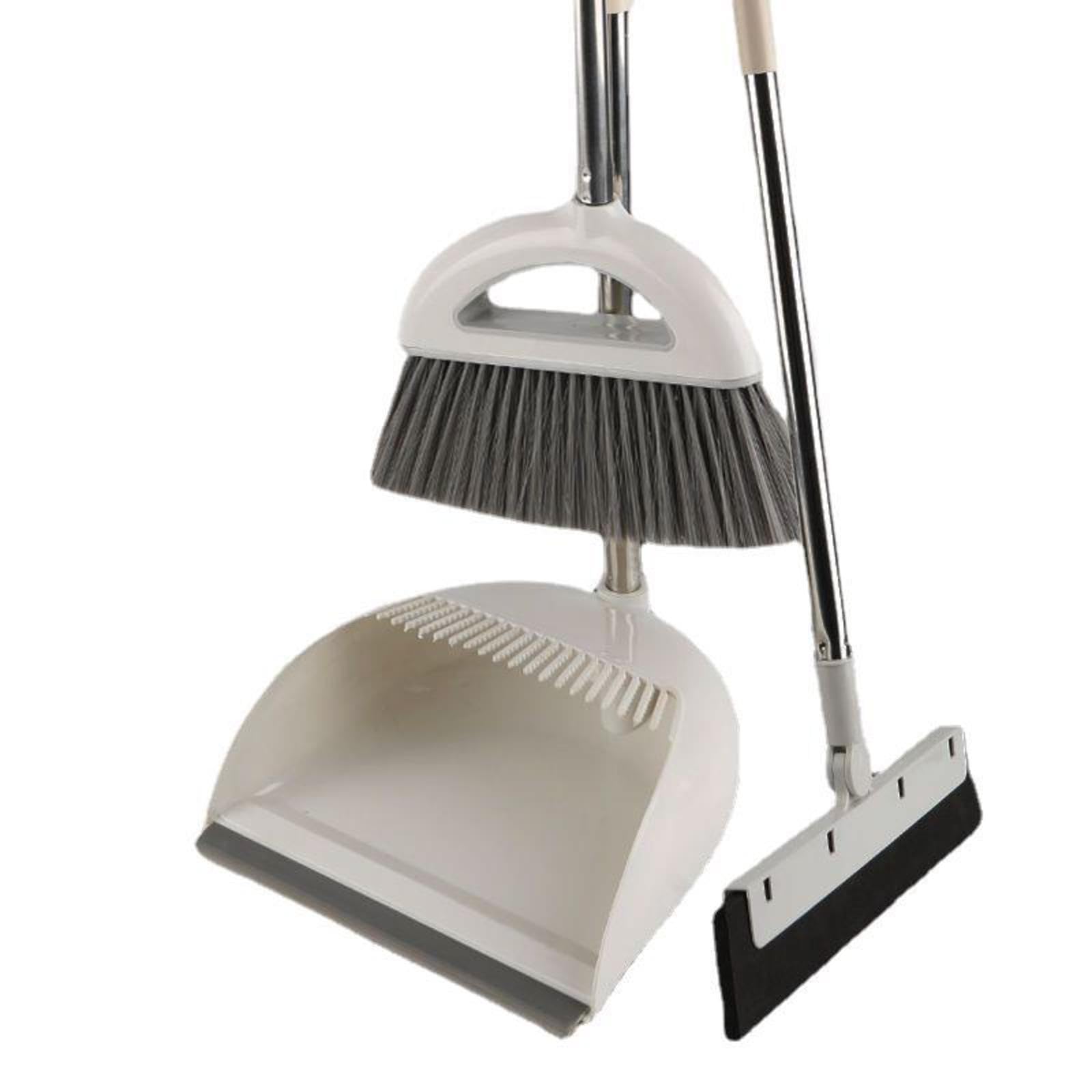 NIBHZ Juego Combinado de Escoba con Recogedor, Juego de Escoba y Recogedor para El Hogar, Cocina, Oficina, Limpieza Interior y Exterior, Fácil Almacenamiento