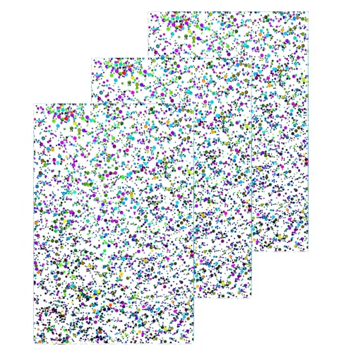Image of Confetti Dot Glitter Acrylic Sheets 12 inchx8 inch Purple-Aqua-Gold 3pcs | Clear Sparkly Cast Acrylic, 1 /8 inch Thick, For Laser Cutting and Engraving, CNC Compatible