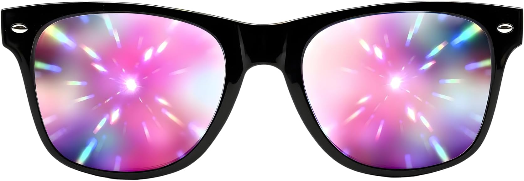 - GloFX Ultimate Diffraction Glasses - Black - 3D Prism Effect EDM Rainbow,Black,