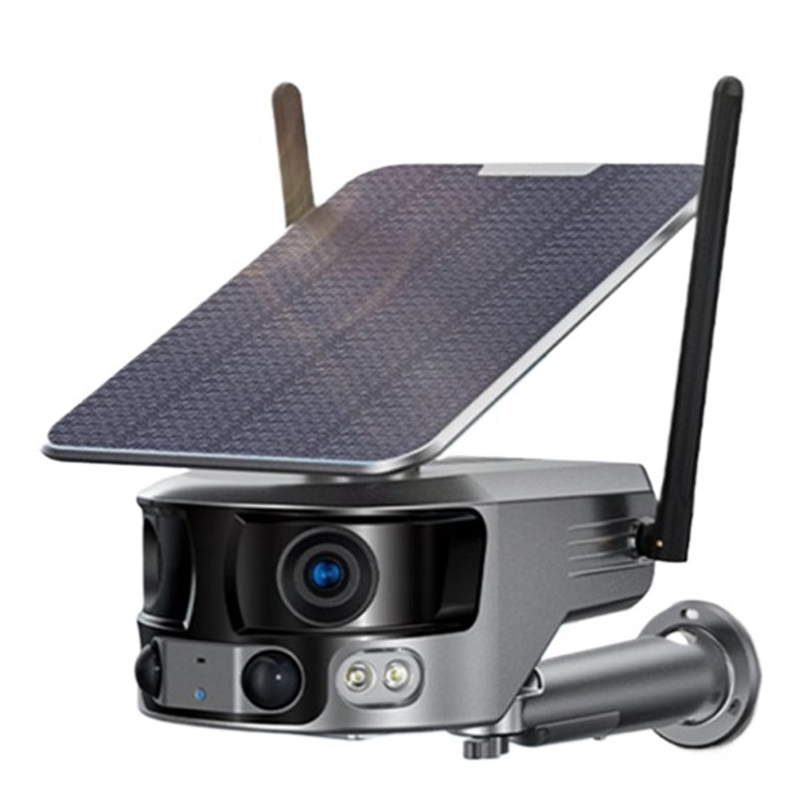 Caméra de sécurité, Caméra Solaire sans Fil 4K 4G, 8MP, Double Objectif, Zoom avec Panneau, Suivi humanoïde, caméra de sécurité PTZ, Prise en Charge Carte SD 128 go(WiFi Add 32GB Card)
