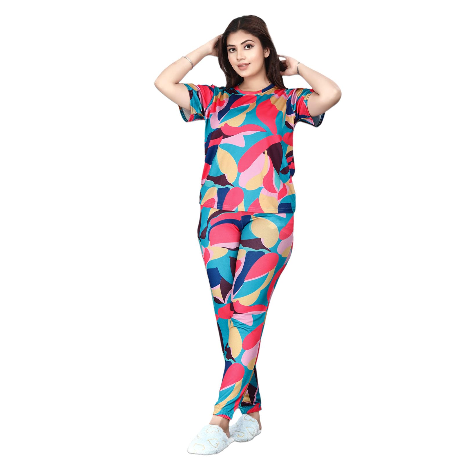 alisba Women's, Round Neck,Cotton,Tracksuits, Women track suit all New-(BLUE-2_XXL)-picture-51