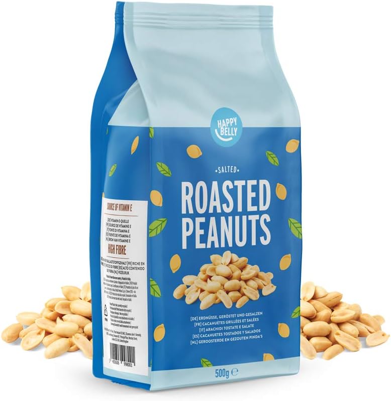 Happy Belly Cacahuètes Grillées et Salées : Le Snack Sain et Savoureux (1000g) - Image détaillée