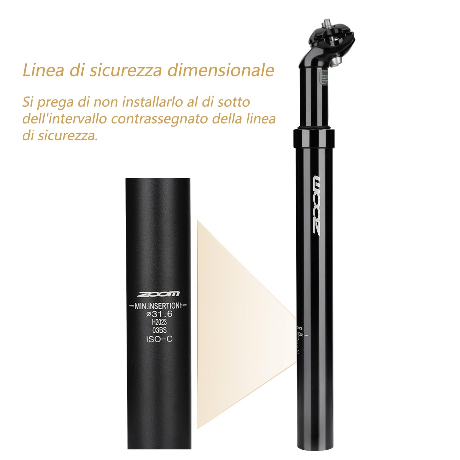 Reggisella ammortizzato per bicicletta, reggisella ammortizzatore a molla, diametro 27,2 mm, 30,8 mm, 31,6 mm, adatto per biciclette elettriche, MTB, biciclette da città