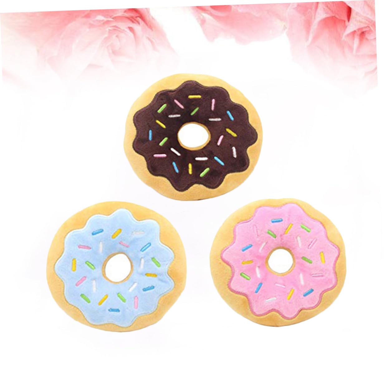 FRCOLOR 9stücke Hund Kauspielzeug Plüsch Donut Quietschspielzeug Für Welpen Interaktives Spielzeug Zur Zahnpflege Langeweile Und Fördert Aktives Spielen Zufälligen Farben