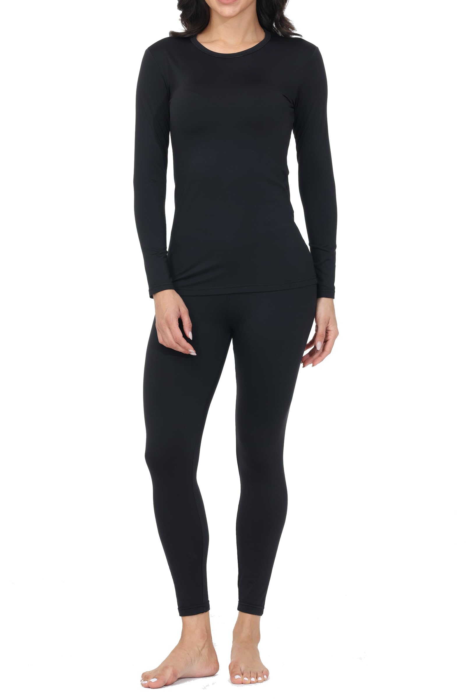 Blaosn Long Johns Thermal Underwear for Women Base Layer Petite/Regular/Tall Top Bottom Sets Cold Weather Winter