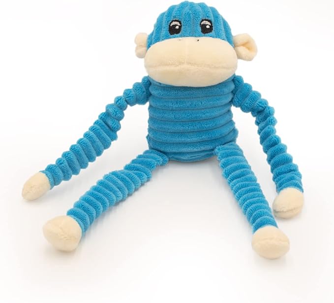 ZippyPaws Crinkle Monkey - Juguete Interactivo con Chirriador para Perros, 2 Unidades miniatura 2