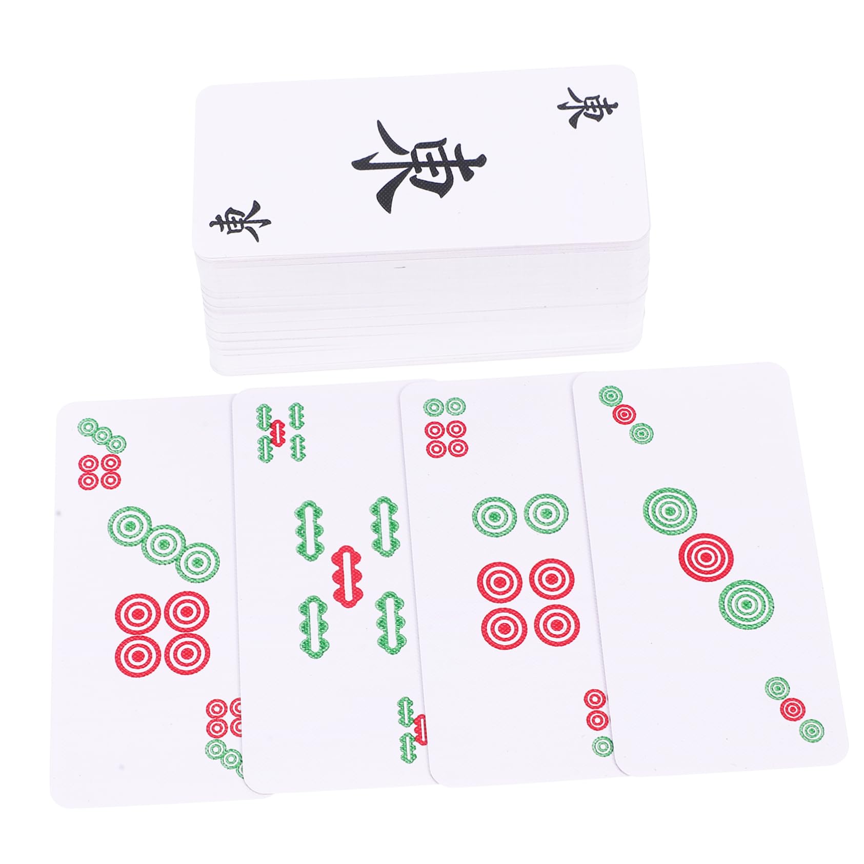 Hemoton Lightweight Portable Mahjong Card Set Travel Game Supplies Chinese Mahjong Playing Card