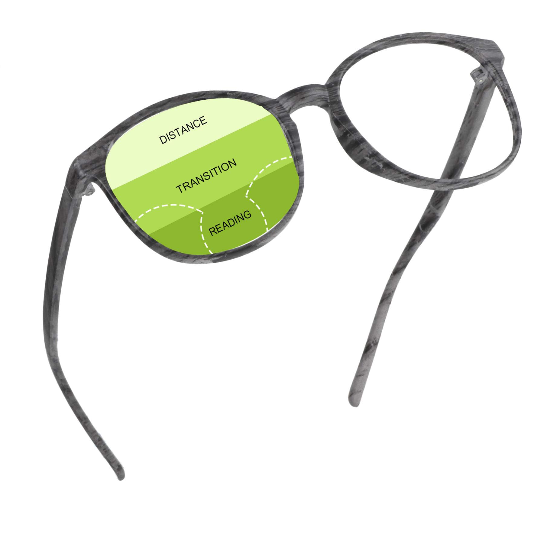 YEIN Progressive Multifocal Presbyopic Glasses, Photochromic Gray Sunglasses