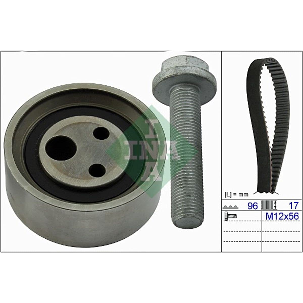 INA Kit cinghia di distribuzione 530 0490 10 22mm Compatibilità RENAULT CLIO II KANGOO MEGANE I