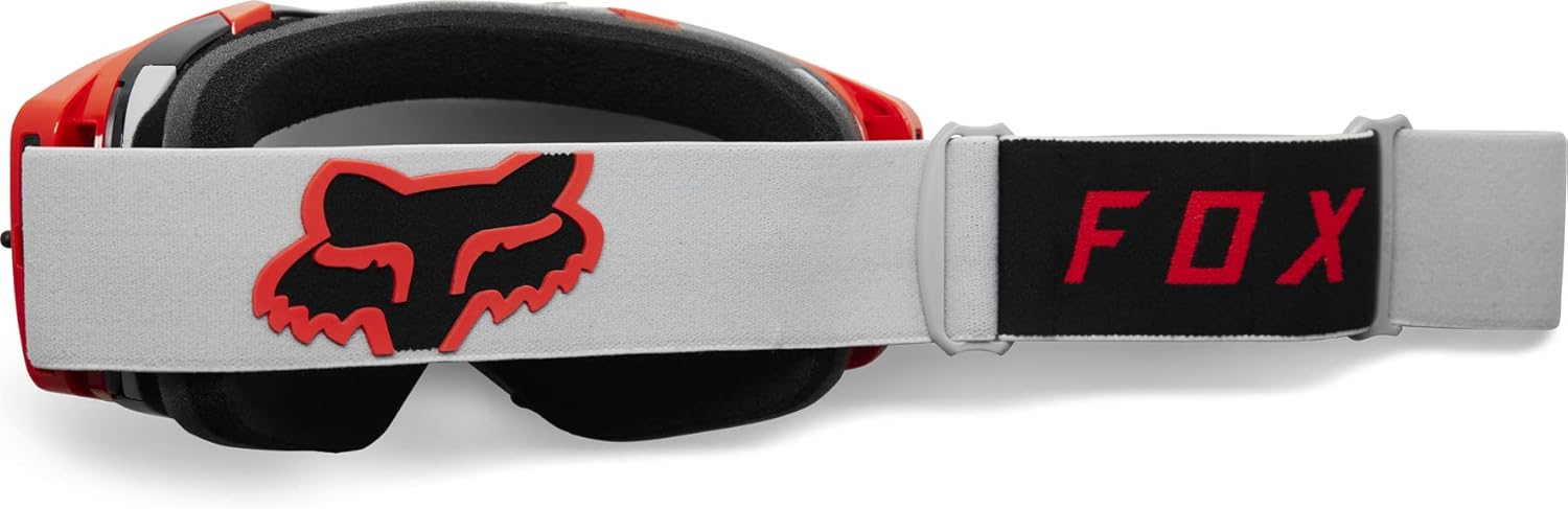 Fox Racing Vue Motocross Goggle, Stray Grey/Red - Clear Lens