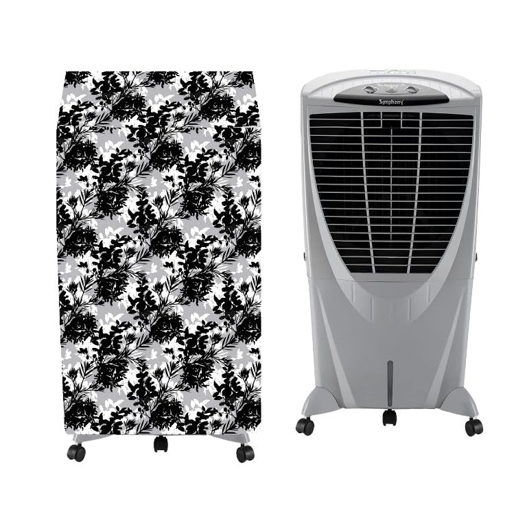 MAHAL CREATION Cooler Cover Compatible for Symphony Winter 80XL i+ 80-Litres Desert Air Cooler Waterproof, Dustproof, Size (LXBXH) 66.67 X 48.26 X 127 Cm, Black.
