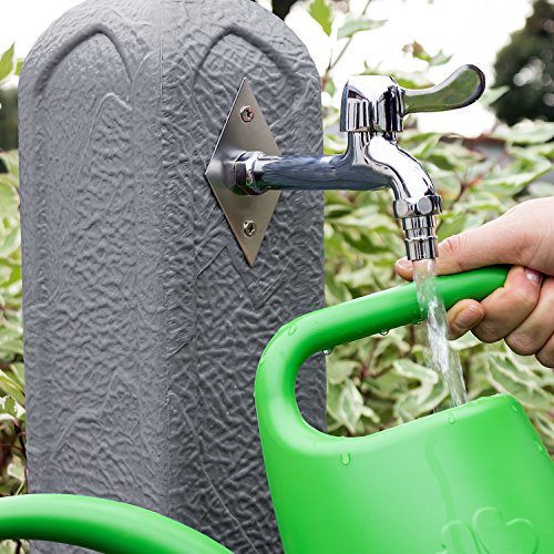 Wasserzapfsäule Prosperplast 91,5 cm für Gartenbewässerung grau
