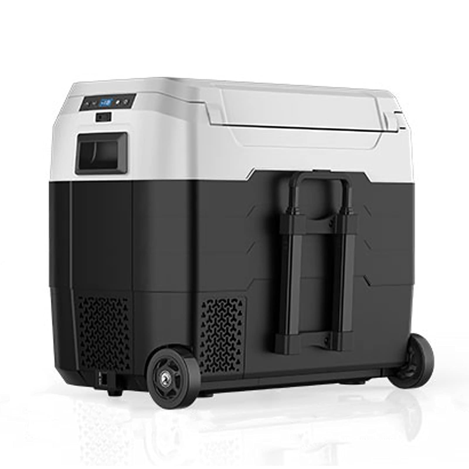 GETZ 40L / 50L Frigorifero Portatile Elettrico, Mini Frigorifero Portatile per Auto con Manico Telescopico E Ruota, Mini Frigo per Campeggio, Guida, Picnic, -20 ℃ -10 ℃