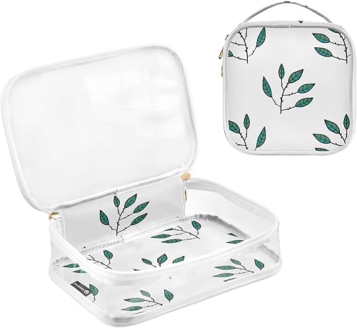 Miniatura 3 de ZOEO Bolsas de maquillaje transparentes, 2 unidades, estuche de viaje, neceser, organizador portátil de cosméticos, para hombres y mujeres, bolsa de