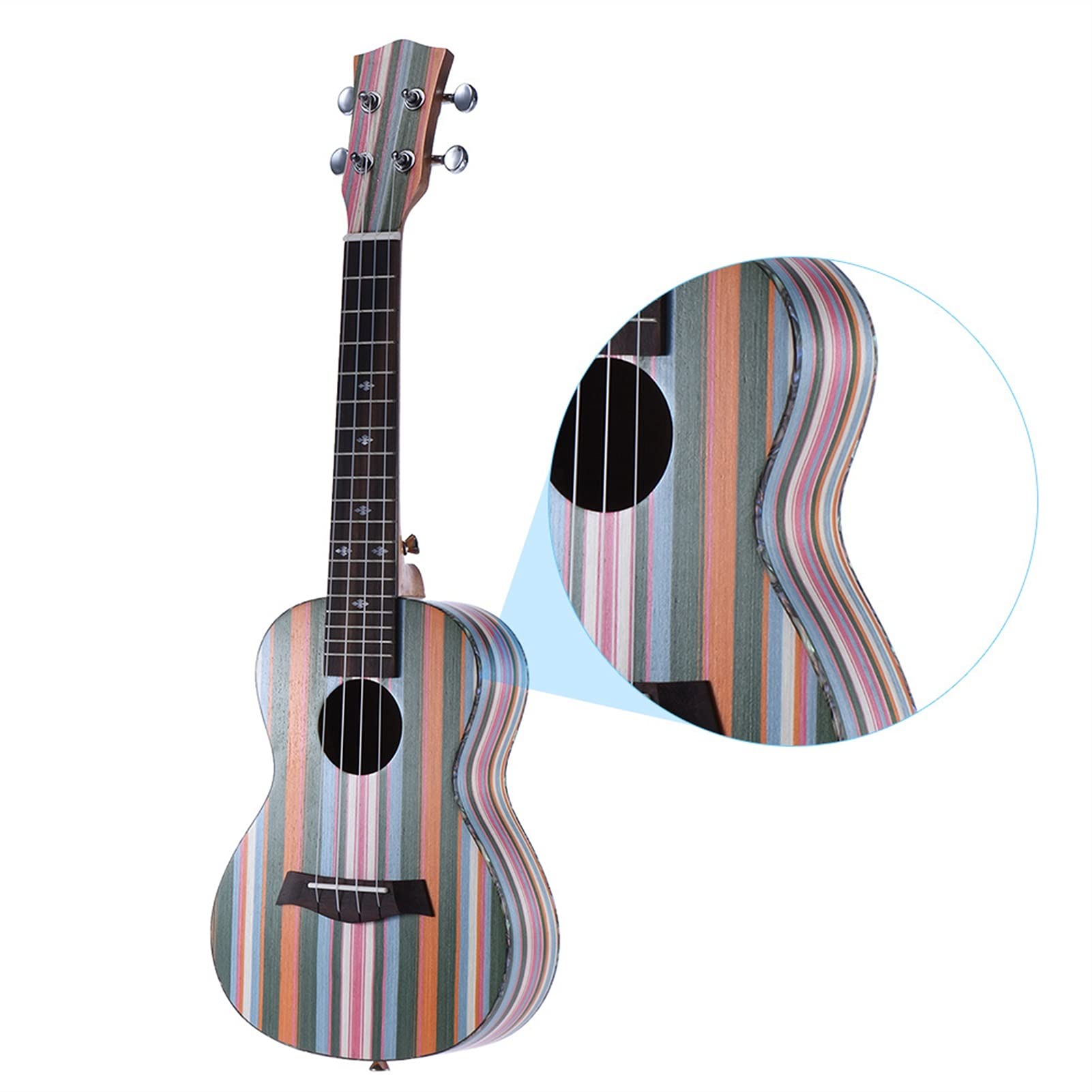 Ukulele koncertowe Początkujący Ukulele 24" Ukulele Acoustic Sopran 18 Frets 4 Struny Guitar Neck Fingerboard