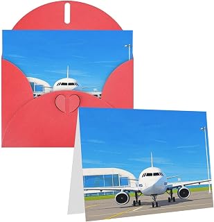 Greeting Cards Airplanes At The Airport Heart Various Occasions Greeting Cards Friendship Commemorative Cards Holiday Cards