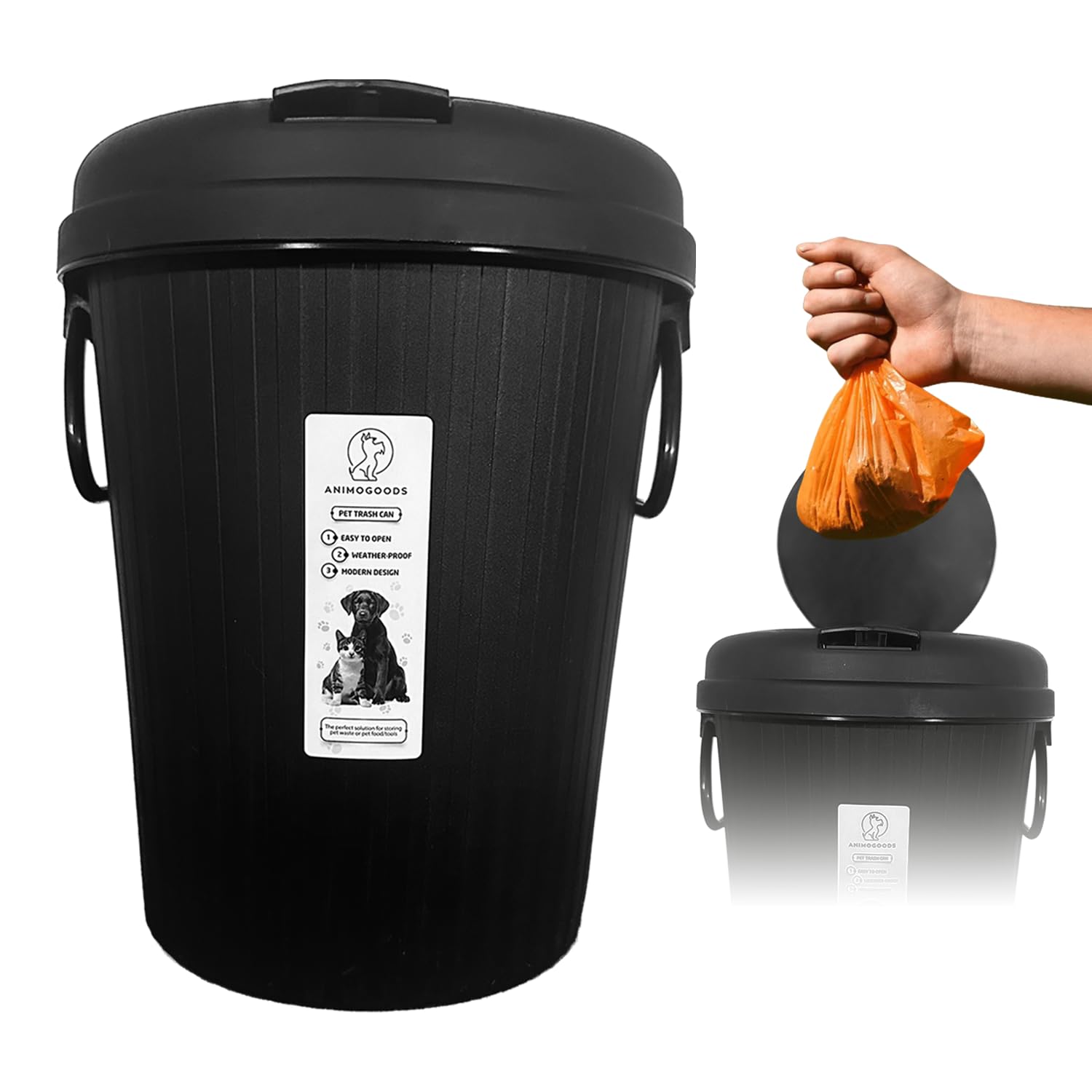 AnimoGoods™ Outdoor Dog Poop Trash Can Small Outdoor