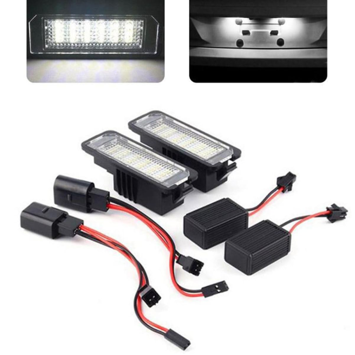 PartyKindom 12pezzi Targa Led Per Auto Di Facile Installazione Luce Omogenea e Brillante Compatibile Con Golf e Risparmio Energetico e Basso Consumo