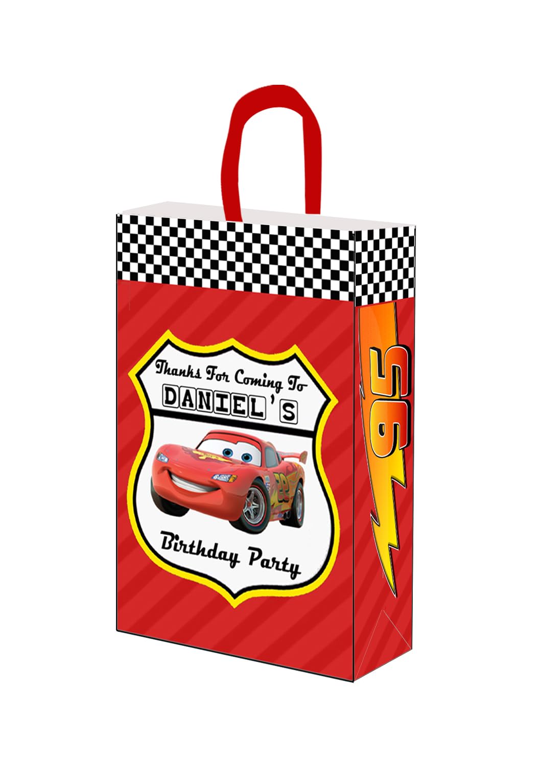 WoW Party Studio Personalized Race Car Theme Happy Birthday Decorations Return Gift Bag with Birthday Boy/Girl Name, Medium Size, Made of 300GSM Cardstock Paper - 10Pcs (B0D9DKW1B1) Amazon Price History, Amazon Price Tracker