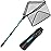 SAN LIKE Fishing Net Fish Landing Nets Ice Fishing Collapsible Telescopic Sturdy Pole Handle for Saltwater Freshwater Extending to 36/43/71/98inches (Blue-S-37inch)