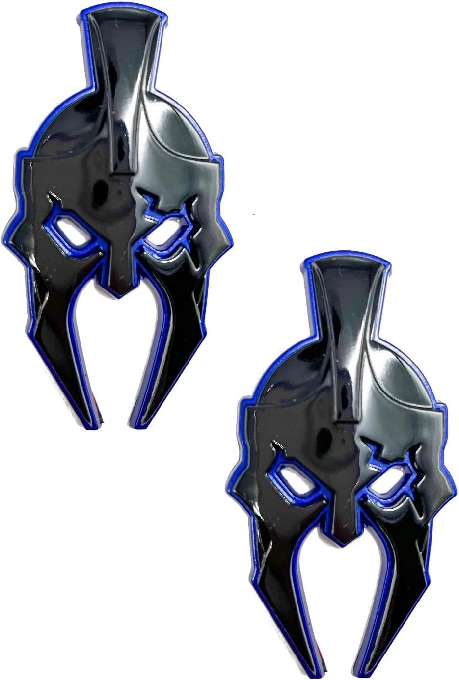 2Pcs Custom Gladiator Emblems Car Badge Left Right Side Sticker Compatible with Jeep Wrangler JL JK Gladiator Universal Car Vehicle, Truck, Motorcycle (Black Blue Line)