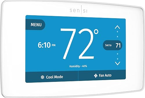 Sensi Touch Smart Thermostat by Emerson (ST75W, White)