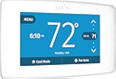 EMERSON Sensi Touch Wi-Fi Smart Thermostat with Touchscreen Color Display, Works with Alexa, Energy Star Certified, C-wire Required, ST75W , White