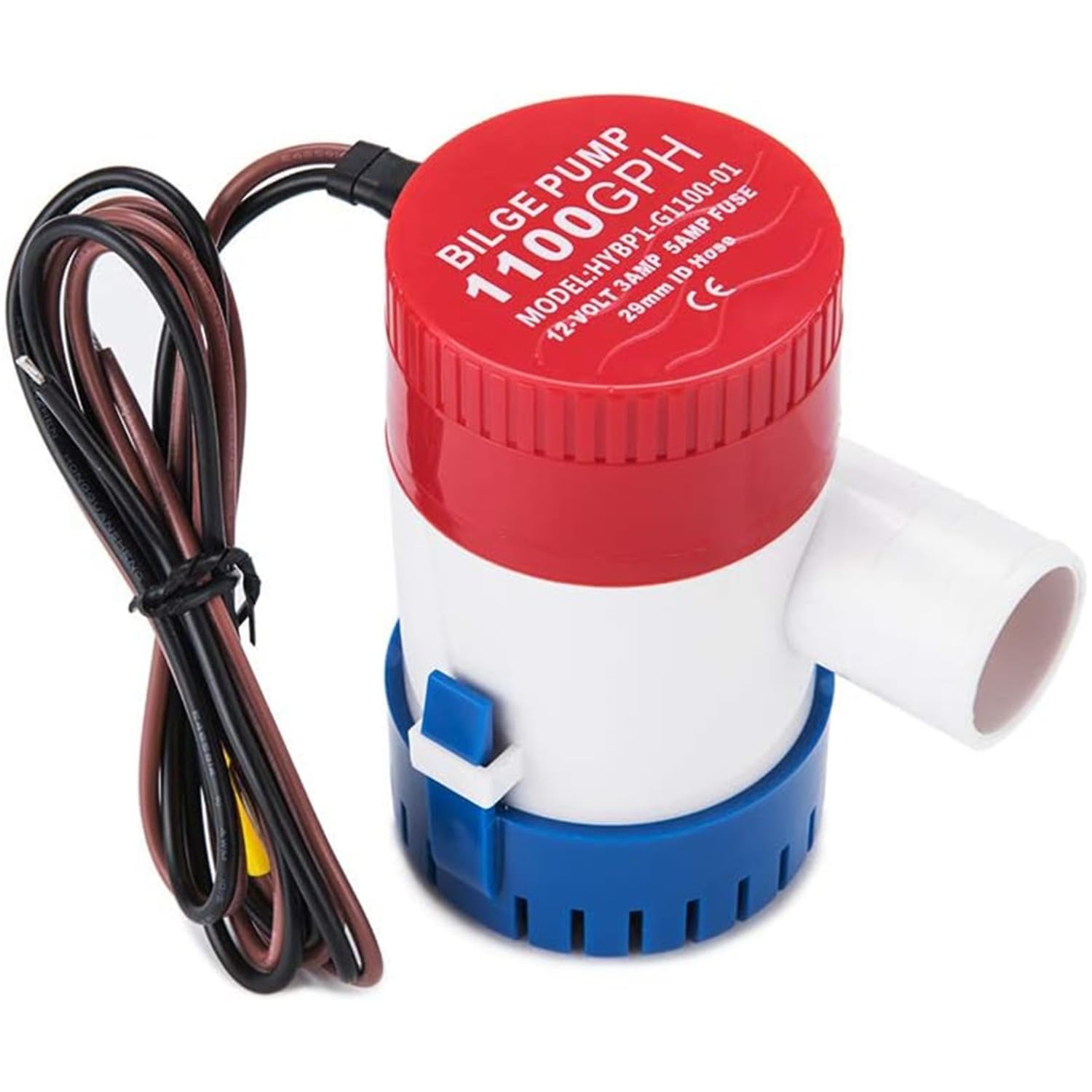 DCHOUSE Pompa di sentina elettrica 1100 GPH 12 V DC Pompa di sentina per barche sommergibile Pompa di acqua marina Pompa solare per piscine, barche da pesca e camper