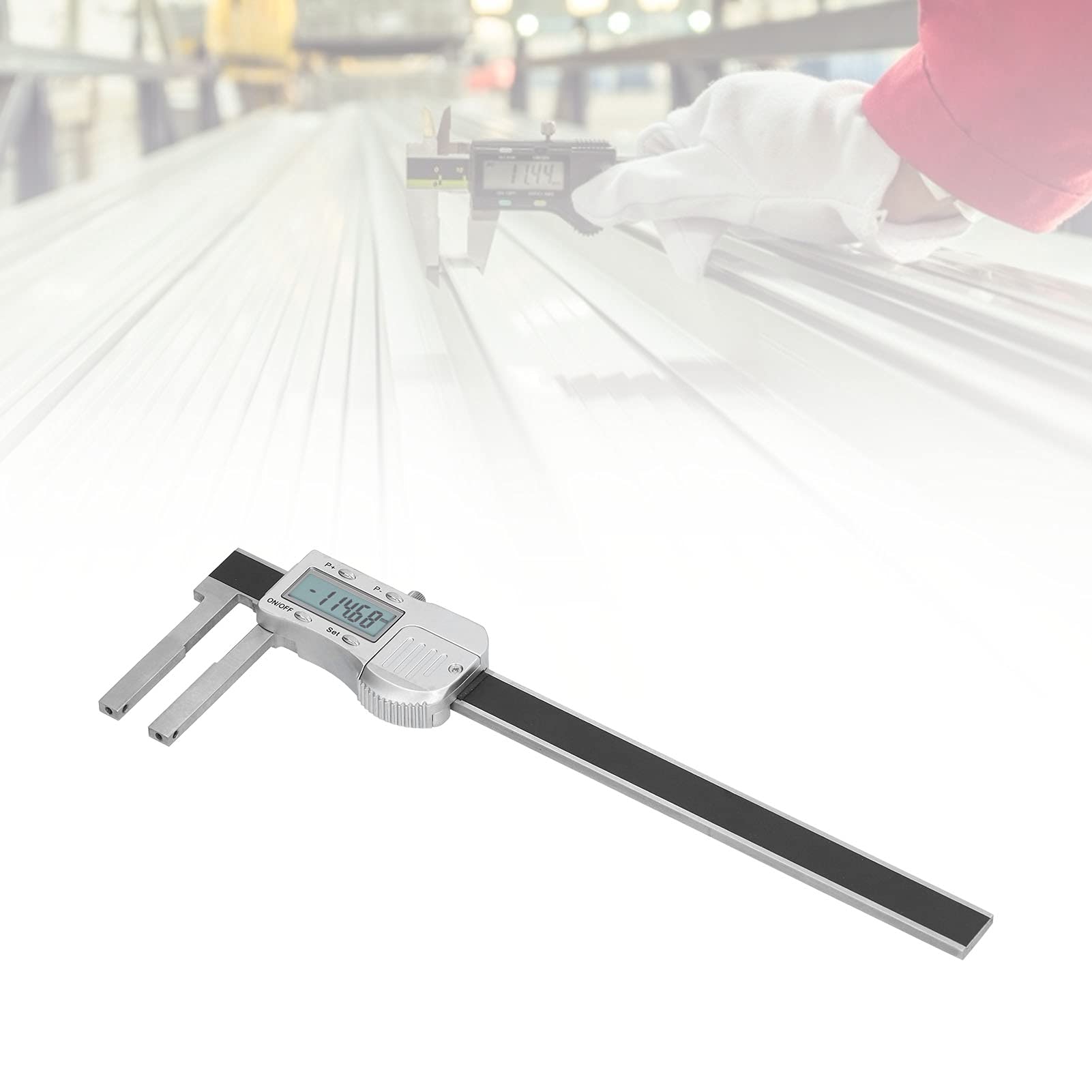 FTVOGUE Elektroniczna Suwmiarka Cyfrowa Suwmiarka Cyfrowa ze Stali Nierdzewnej 0 do 150 Mm 0,01 Mm Duży Wyświetlacz LCD z 4 Zestawami Sond dla Przemysłowych Mechaników Pomiarowych