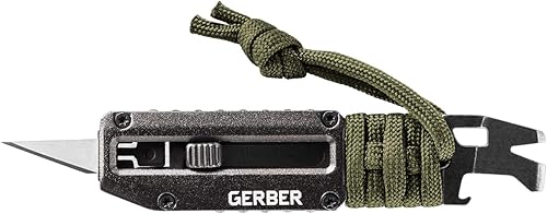 Miniatura 13 de Gerber Gear Prybrid Utility Cúter con barra de palanca, cuchillo multiherramienta de bolsillo con hoja retráctil, cuchillo para uso diario, gris