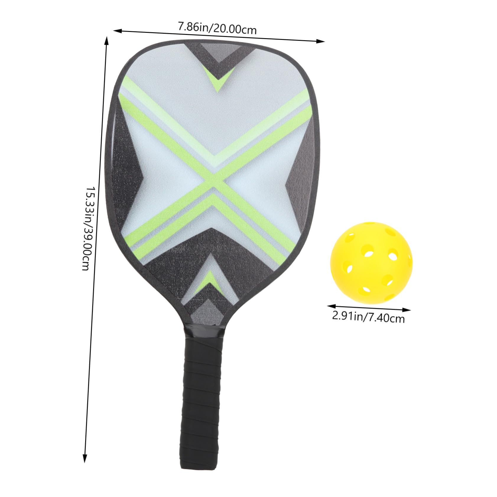 INOOMP Pickleball per Racchette Antiscivolo e Palline da Allenamento Kit Sportivo Portatile per Attività Outdoor e Coordinazione Mano-occhio