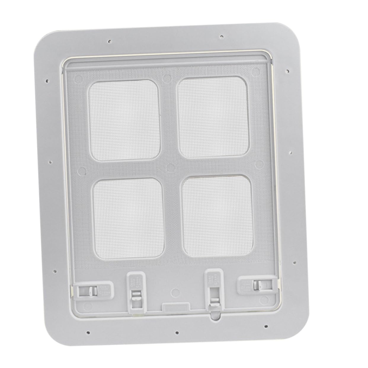 Chatière pour Chien et Chat en PC et Nylon, Blanche | Volet de Remplacement, Circulation D’air Pratique, Entrée et Sortie Faciles pour Animaux