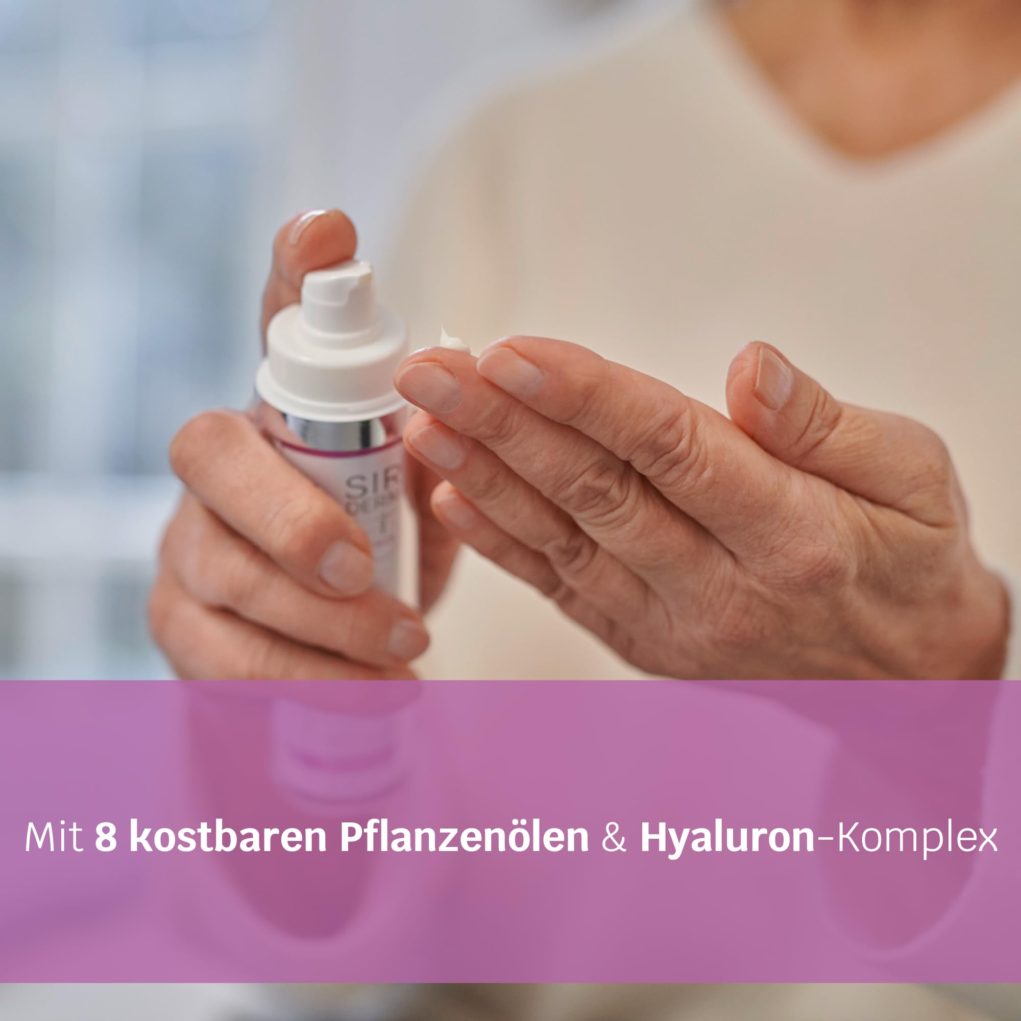 SIRIDERMA Ultimativ Nachtcreme | Basische Anti-Aging Gesichtscreme | Hyaluron und 8 Pflanzenöle | Vegan (ohne Parfum, 50 ml)