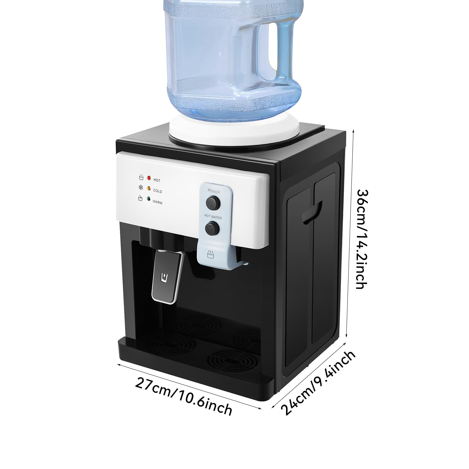 Distributore elettrico caldo e freddo, 550 W, refrigeratore e distributore di acqua potabile, per fontana d'acqua da 5 a 18 l, ufficio casa