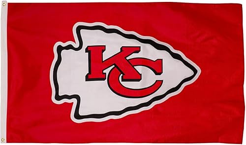 Miniatura 1 de NFL Kansas City Chiefs - Bandera duradera de 3 x 5 para exteriores con ojales, bandera y pancarta resistentes para jardín al aire libre y patio,