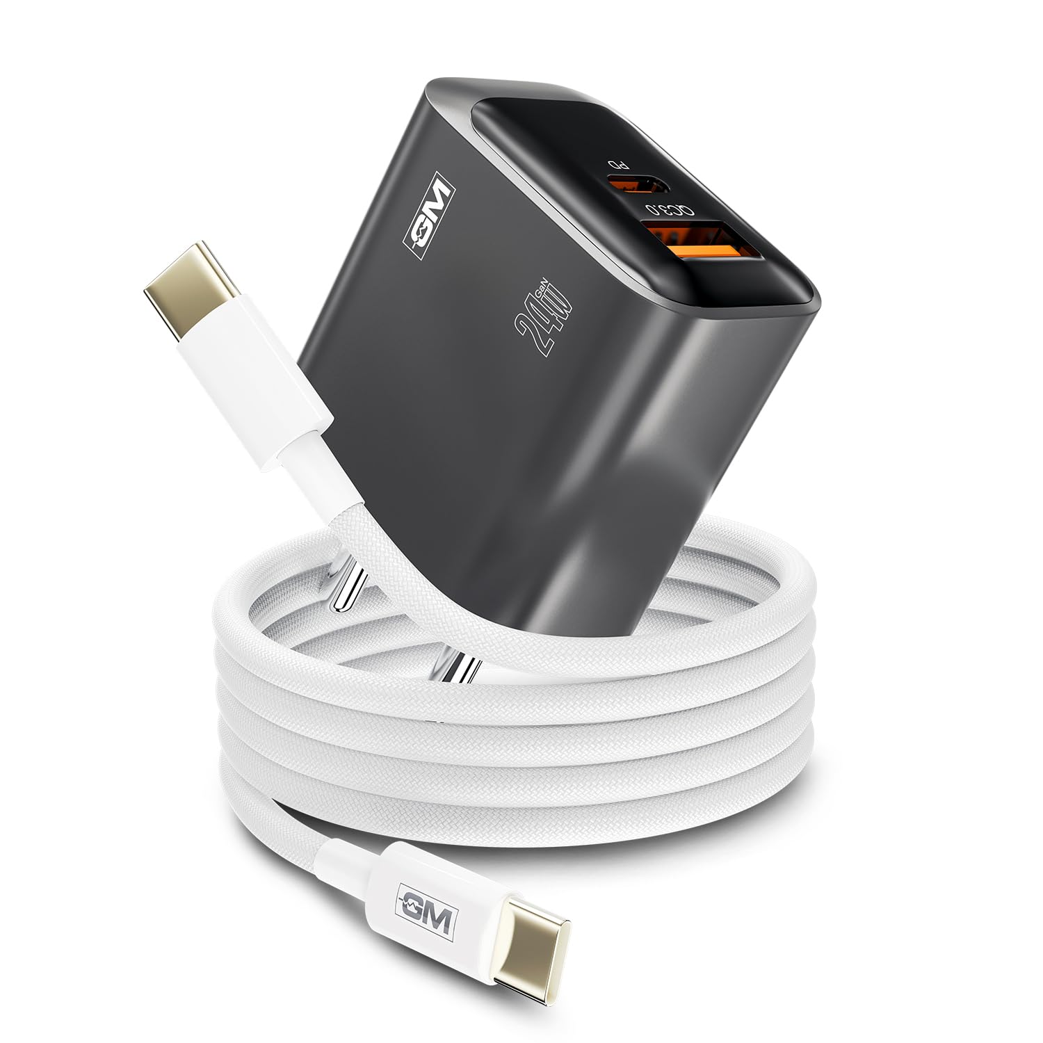 GM G+ 24W Dual Tone PD Adapter with 60W USB-C Cable - Image 1